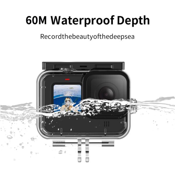 TELESIN 60M Waterproof Case Underwater Tempered Glass Lens Diving Housing Cover for GoPro Hero 9 10 11 12 Black 2