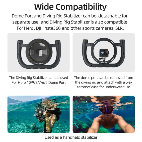 Dome Port Waterproof Handheld Housing Case 4