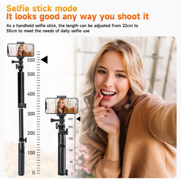 TELESIN 3 ways Selfie Stick with Tripod Hand Grip Pole for GoPro Hero Insta360 DJI Action Smart Phone Action Camera Accessories 3