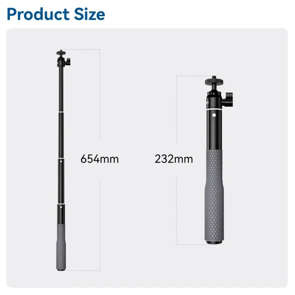 TELESIN Waterproof Divng Selfie Stick Floaty Monopod 360° Rotation Ball Head Selfie Stick for GoPro DJI Osmo Action Insta360 6