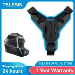 TELESIN Motorcycle Helmet Strap Mount Front Chin Stand Holder for GoPro Hero DJI Osmo Action Insta360 Action Camera Accessorie 1