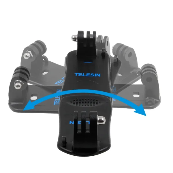 TELESIN 360 Degree Rotation Backpack Clip Clamp Mount for GoPro Hero 11 10 9 8 7 6 5 Insta360 SJCAM EKEN Osmo For Action Camera 4