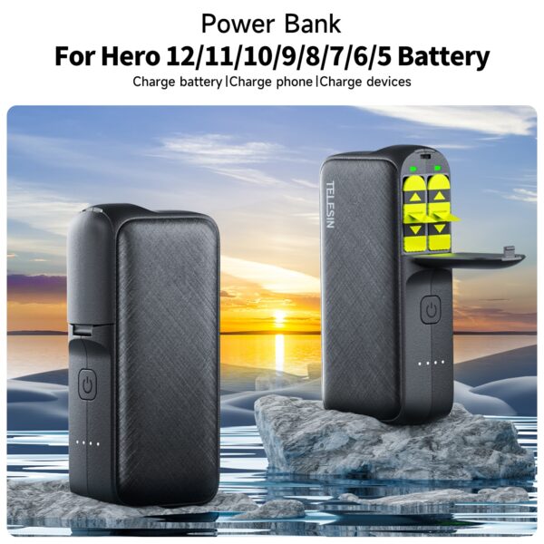 Power Bank 10000mAH with 20W PD Fast Charging Portable Battery Charger For Gopro Hero 5 6 7 8 9 10 11 12 and Devices 2