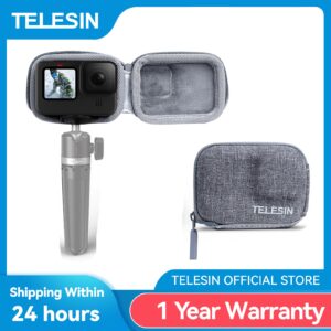 TELESIN Mini Storage Protection Bag Brushed Half Open Quick Release Carrying Case for GoPro Hero 9 for GoPro Hero 10 11 12 Black 1