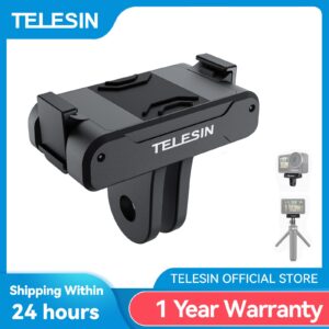 TELESIN Magnetic Two Claw Adapter Action Camera Accessories For DJI OSMO Action 3 4 Adapter 1