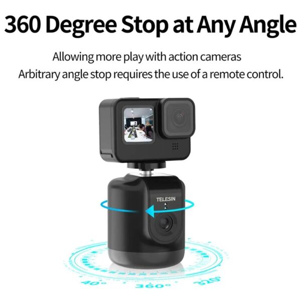 TELESIN AI Smart Shooting Gimbal Selfie 360° Rotation Auto Face Tracking Holder Camera Phone Vlog For GoPro 10 DJI Osmo Action 2