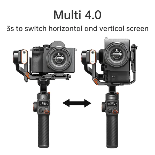 Hohem iSteady MT2 Kit 3 Axis Gimbal for Mirrorless Camera Action Camre Smartphone, Stabilizer for Sony/Nikon/Canon, Load 1.2kg 3