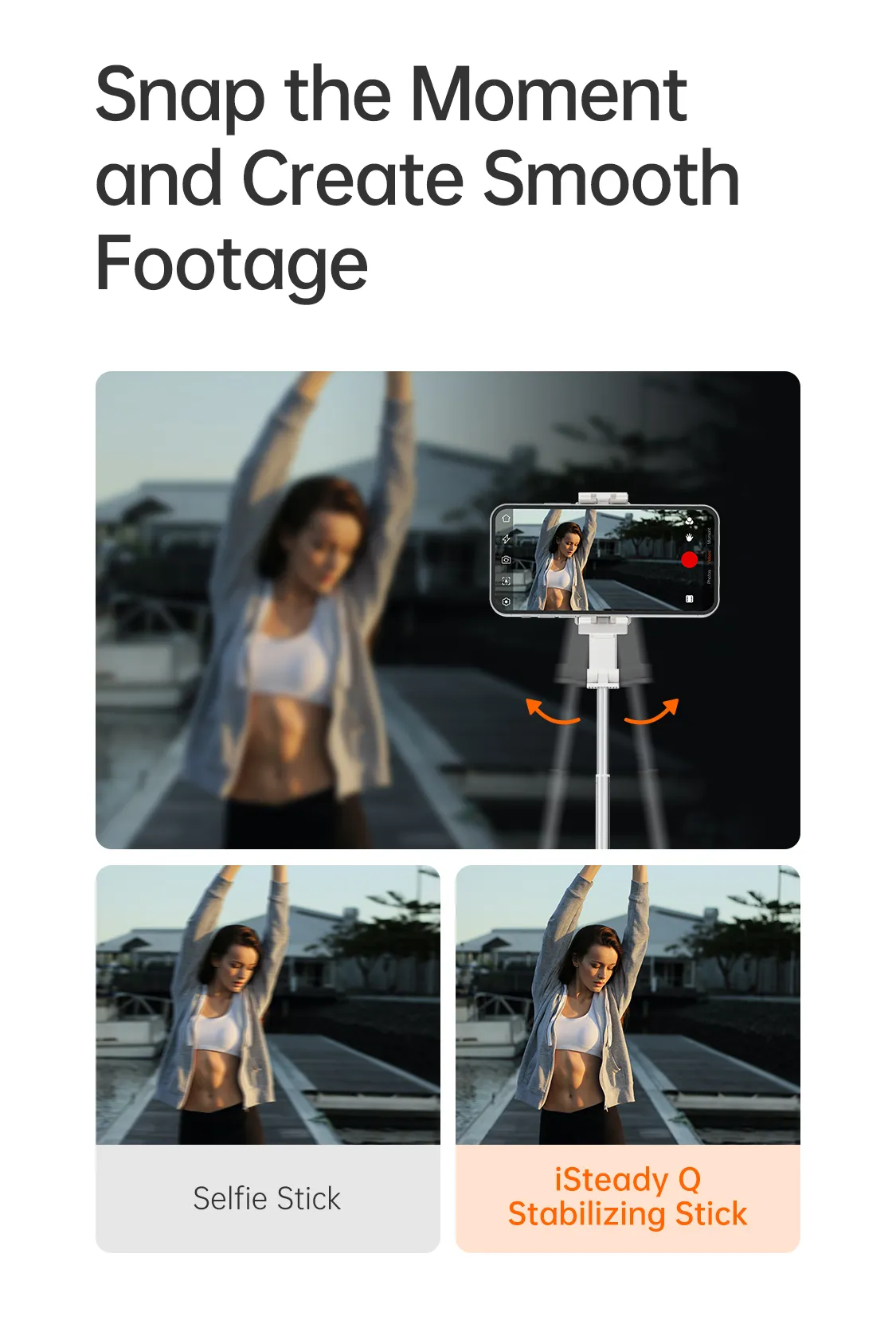 Face tracking technology feature of the stabilizer