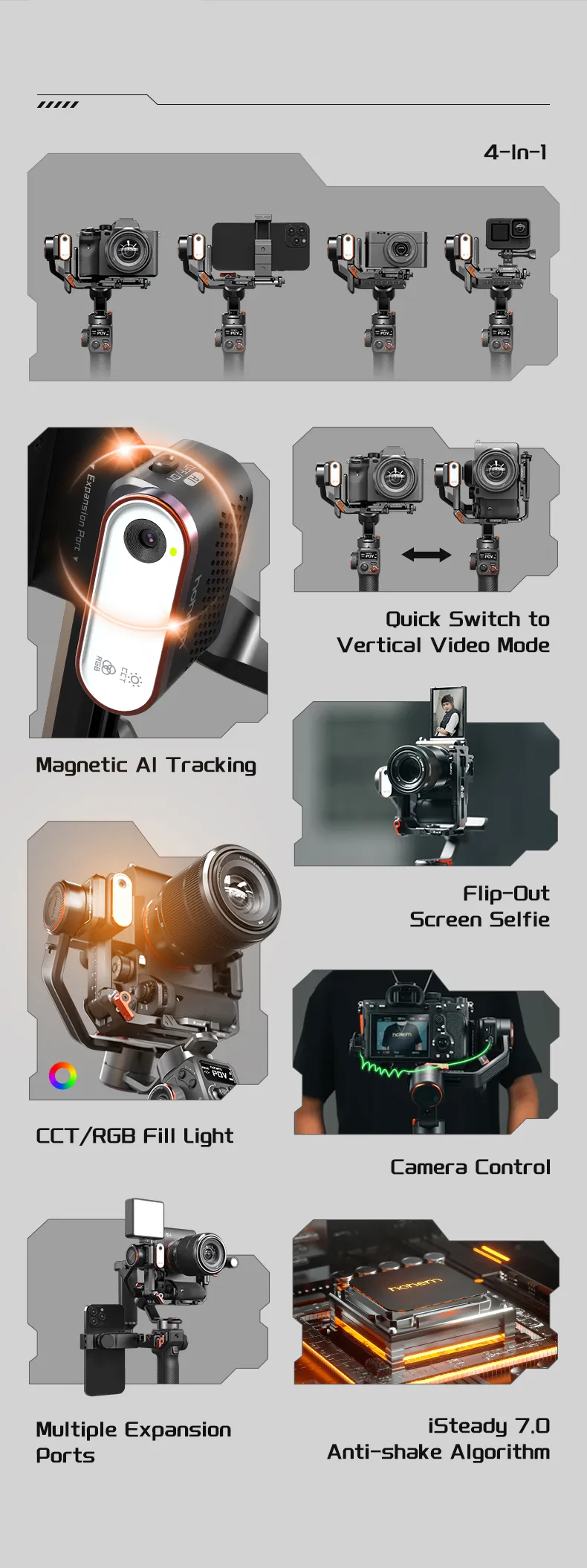 ProSteady AI Tracking Gimbal - Side Angle