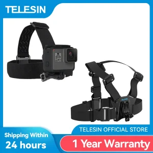 TELESIN Chest Mount Belt Head Strap for GoPro Hero 11 10 9 8 7 6 5 Insta360 SJCAM EKEN DJI Action Camera Accessories 1