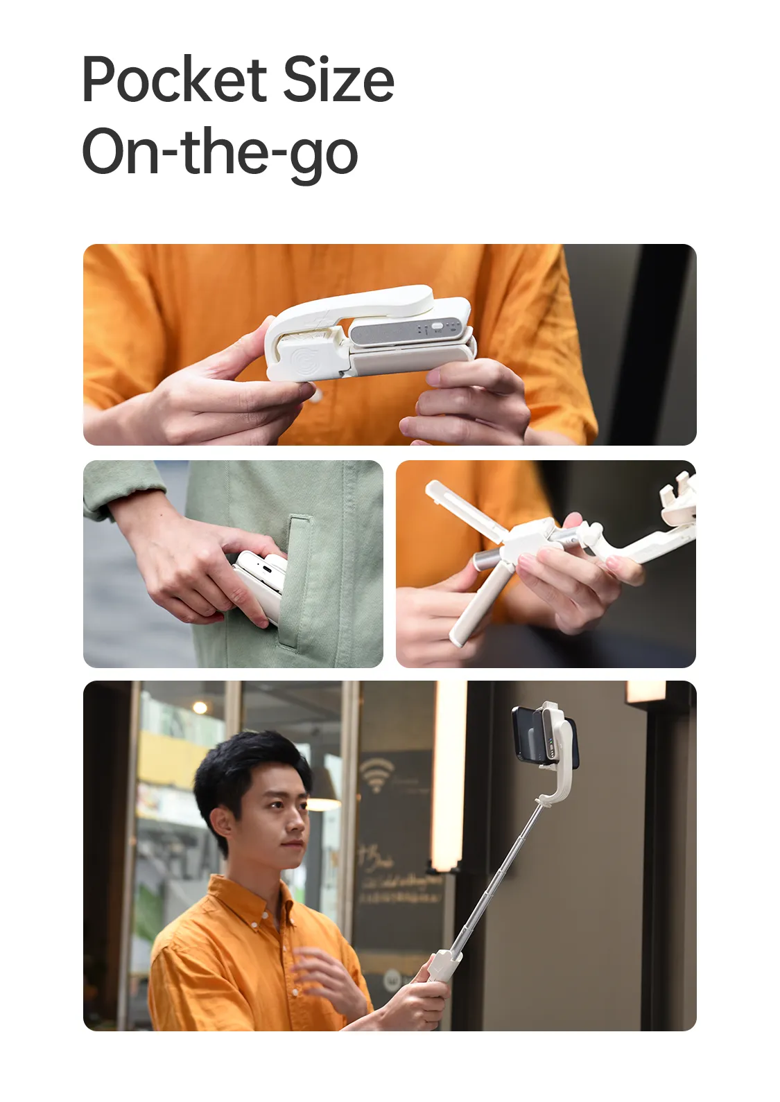 iSteady Q Selfie Stick quick mounting feature