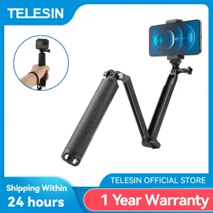 TELESIN Waterproof Selfie Stick Tripod Floating Hand Grip 3 Way Arm Monopod Pole for GoPro 12 11 10 9 8 7 6 Insta360 Osmo Action 1