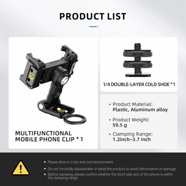 360 Degree Mobile Phone Clip With 1/4 Screw Cellphone Holder Desk Holder Tripod Mount Desk Bracket For Samsung Iphone Xiaomi 6