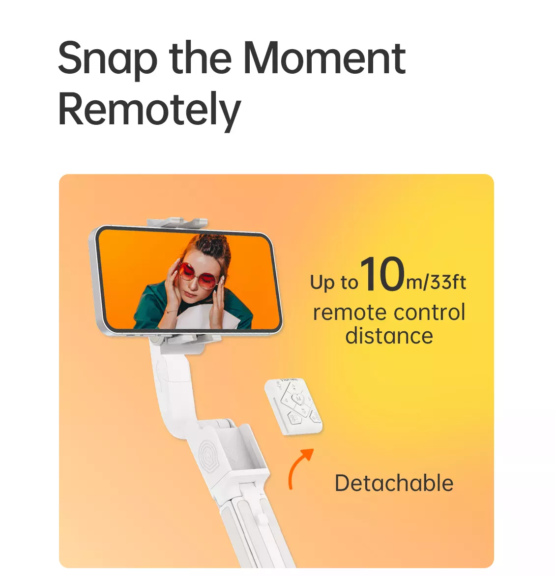 iSteady Q Selfie Stick remote control feature